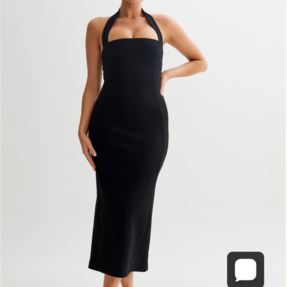 Meshki Black Midi Dress - Picture 2 of 9